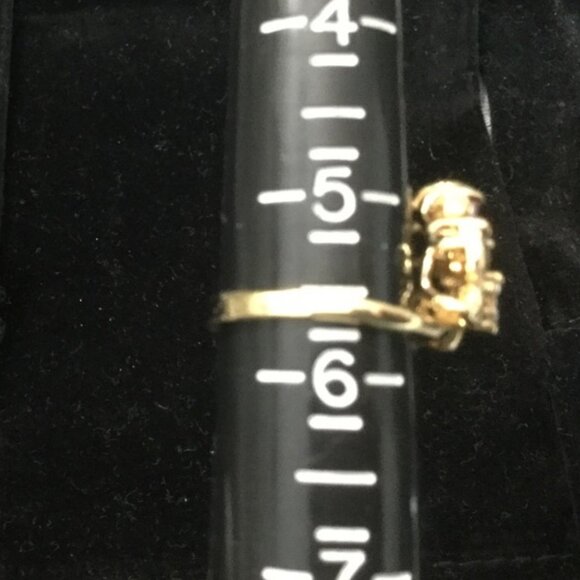 Vintage EDCO Gold Over 925 Multi Gemstone Cocktail Ring 5.5 - Picture 5 of 7